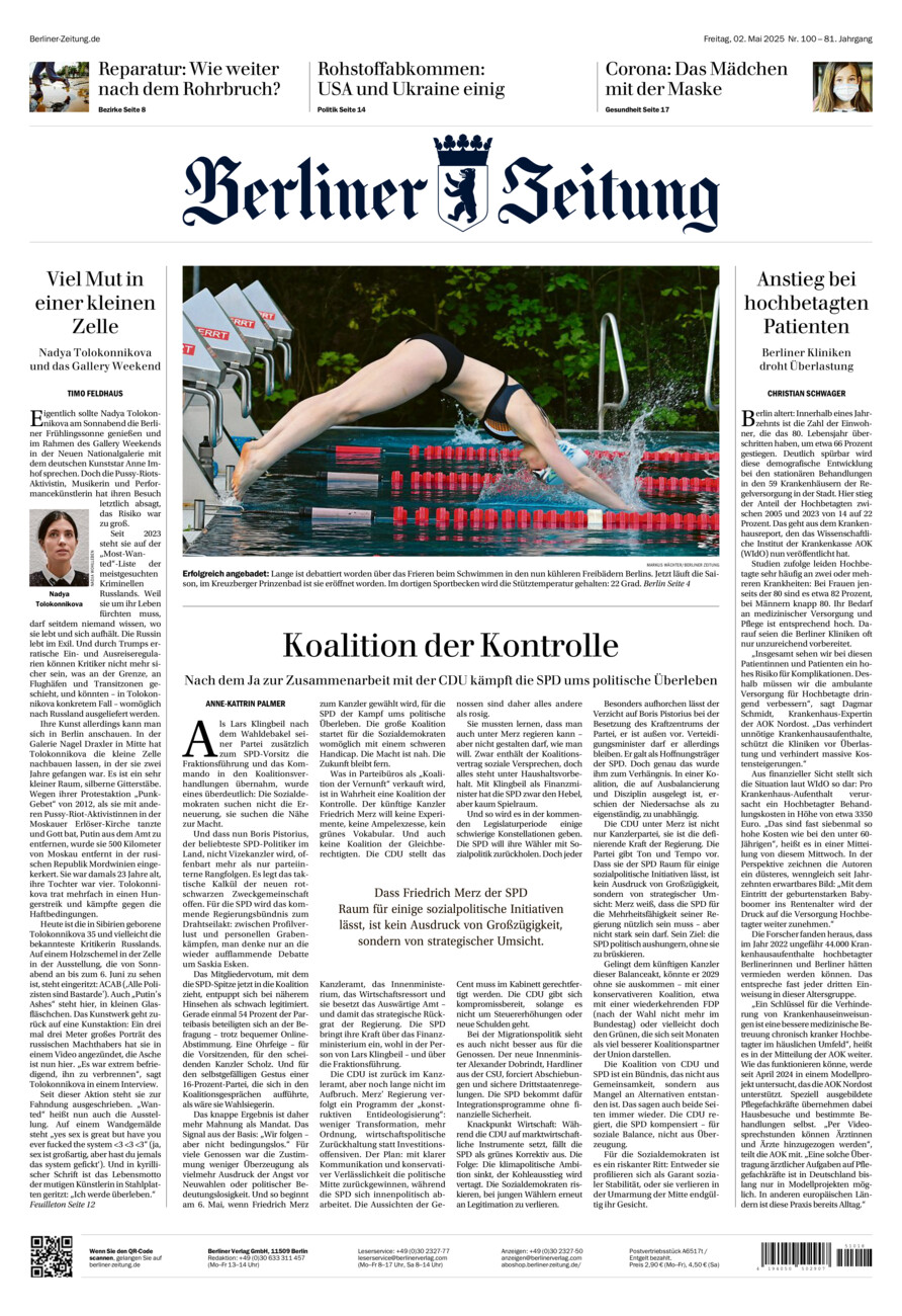 Berliner Zeitung vom Freitag, 02.05.2025