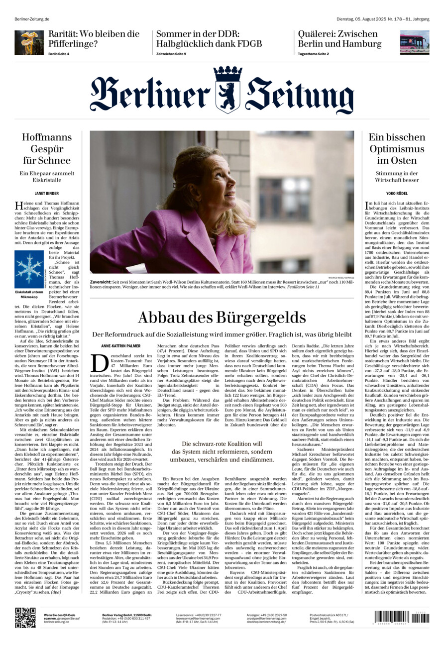 Berliner Zeitung vom Dienstag, 05.08.2025