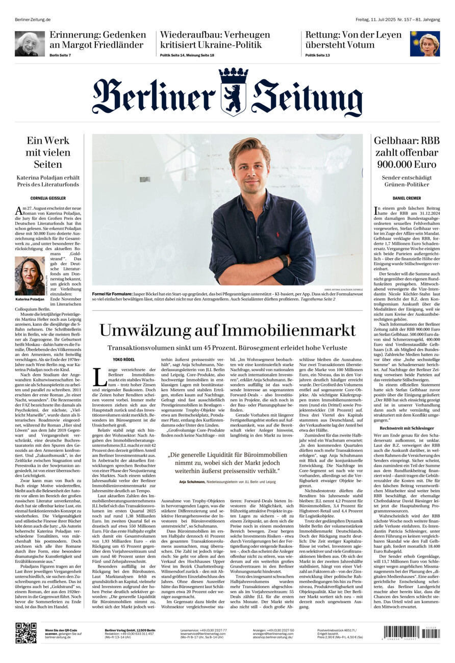Berliner Zeitung vom Freitag, 11.07.2025