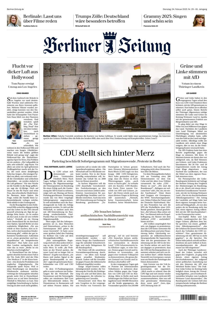 Berliner Zeitung vom Dienstag, 04.02.2025