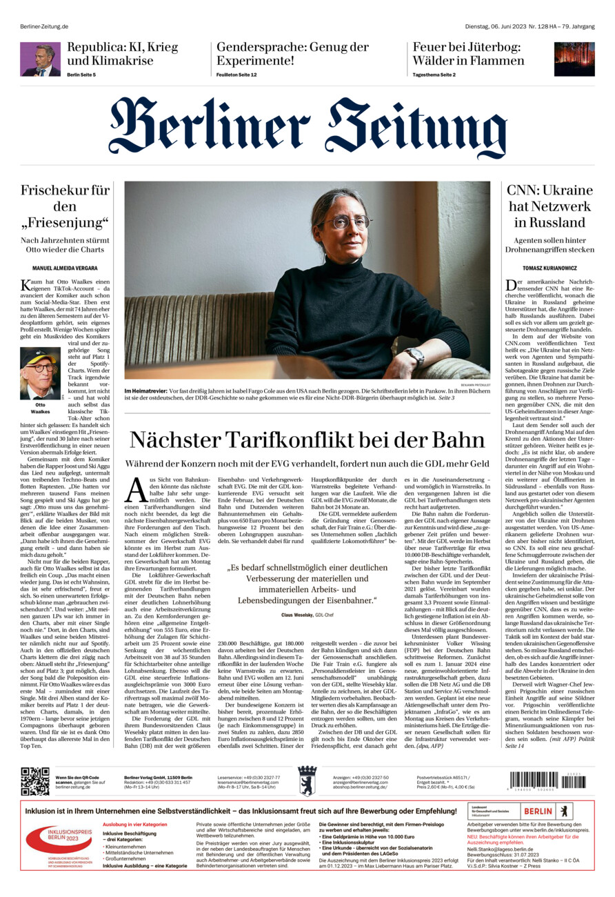 Berliner Zeitung vom Dienstag, 06.06.2023