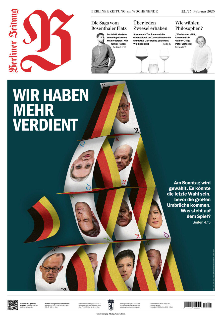 Berliner Zeitung vom Samstag, 22.02.2025