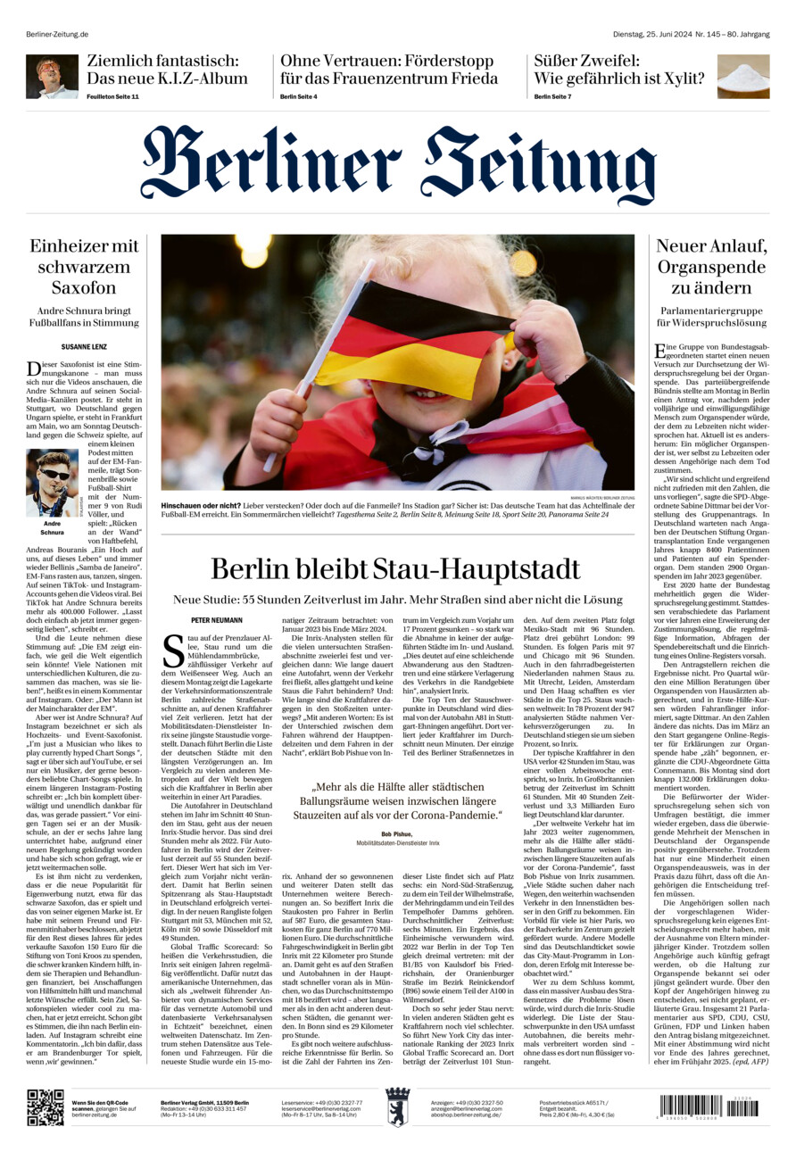 Berliner Zeitung vom Dienstag, 25.06.2024