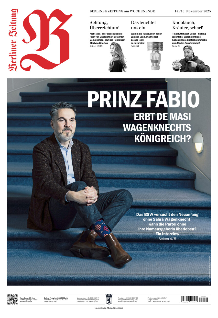 Berliner Zeitung vom Samstag, 15.11.2025
