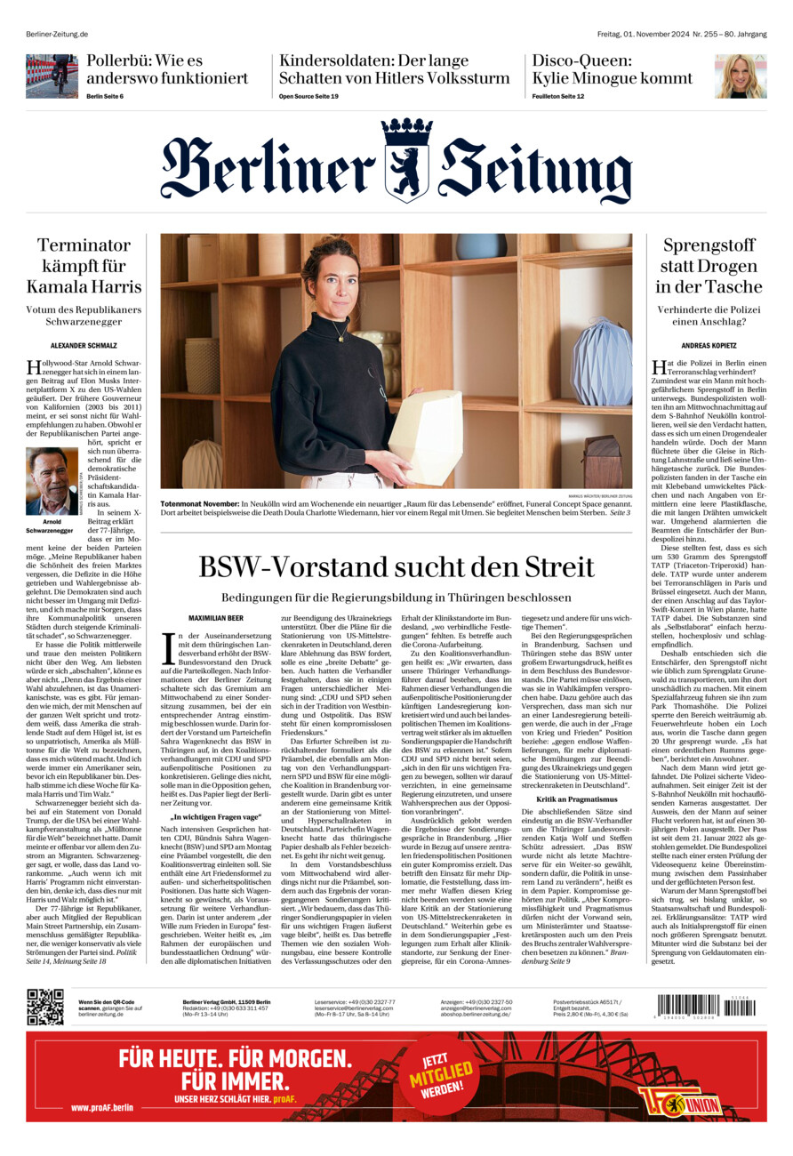 Berliner Zeitung vom Freitag, 01.11.2024