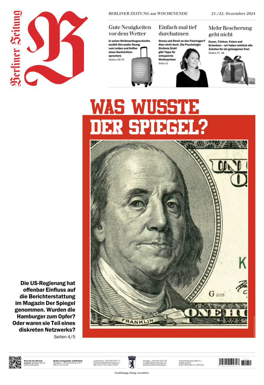 Berliner Zeitung vom Samstag, 21.12.2024