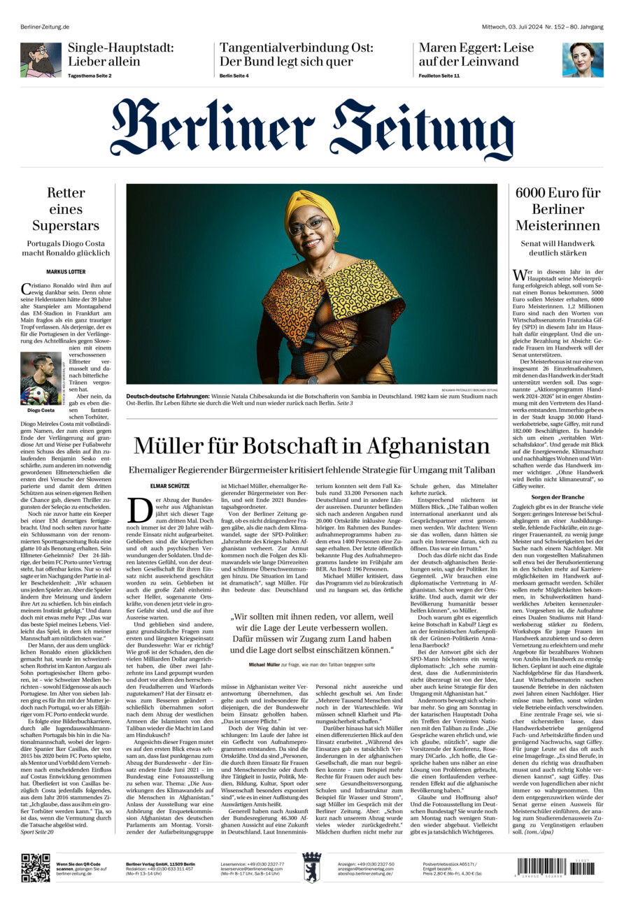 Berliner Zeitung vom Mittwoch, 03.07.2024