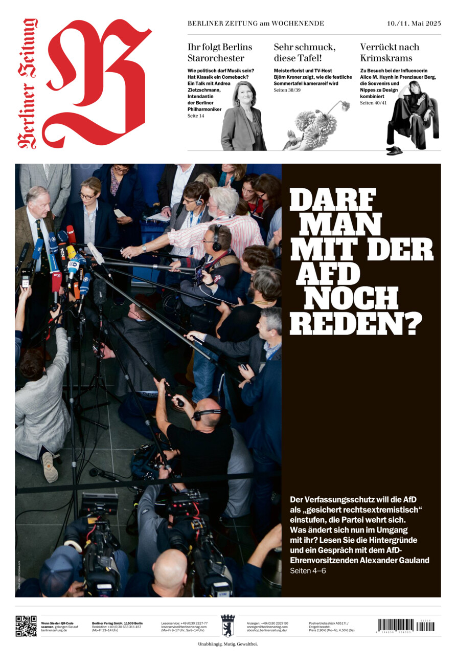 Berliner Zeitung vom Samstag, 10.05.2025