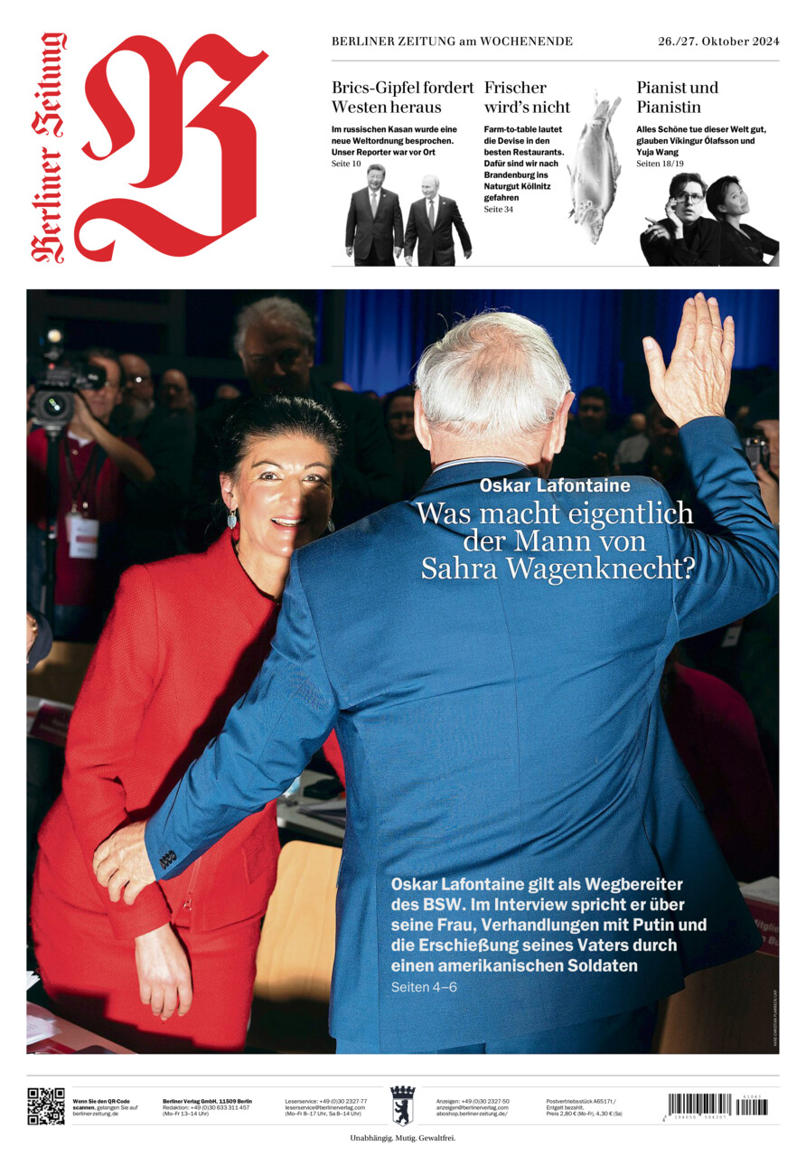 Berliner Zeitung vom Samstag, 26.10.2024