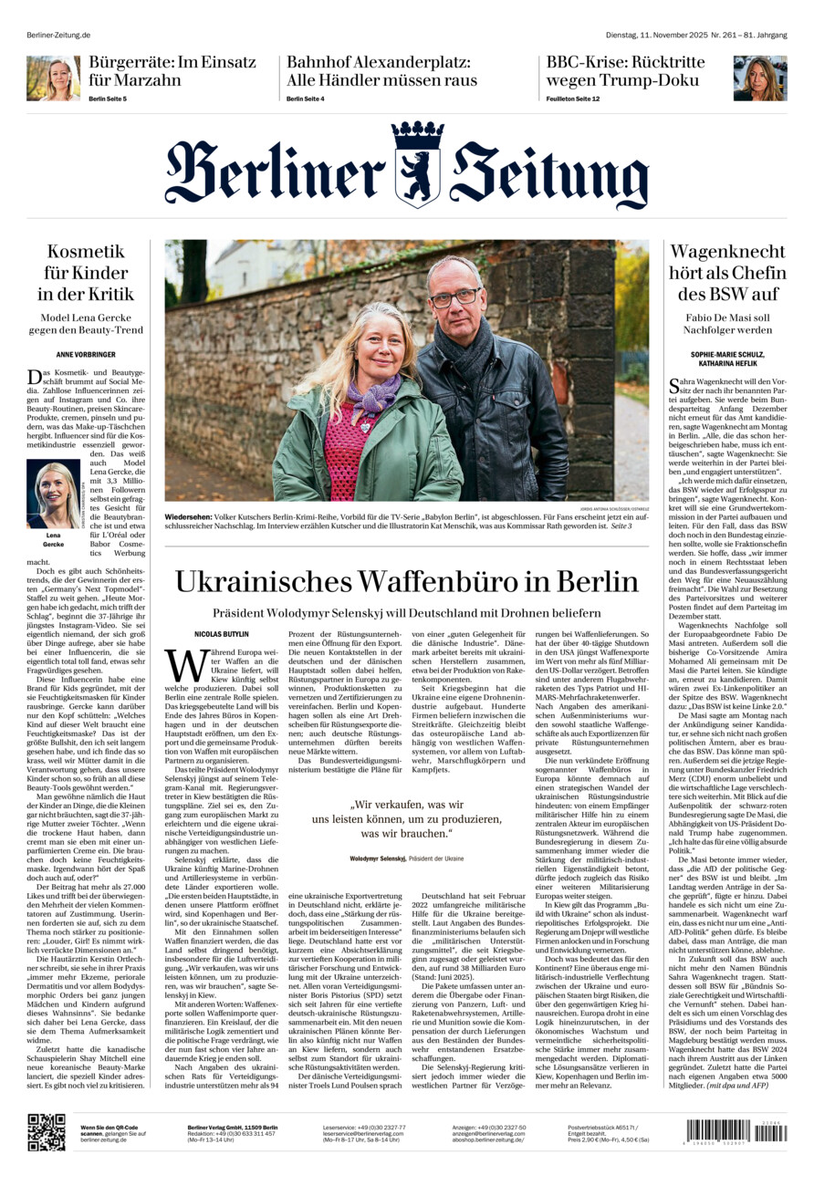 Berliner Zeitung vom Dienstag, 11.11.2025