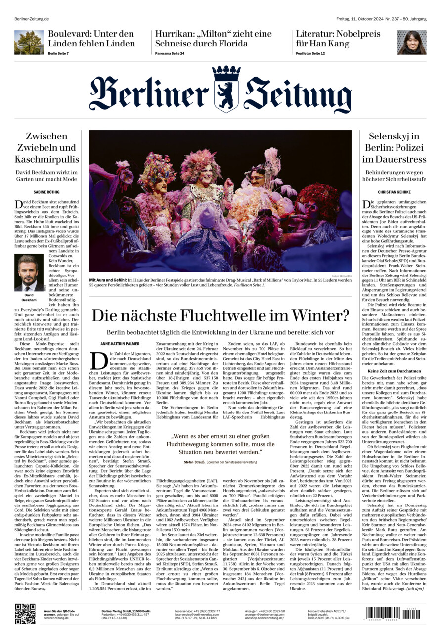 Berliner Zeitung vom Freitag, 11.10.2024