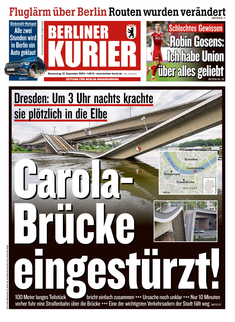 Berliner Kurier vom Donnerstag, 12.09.2024