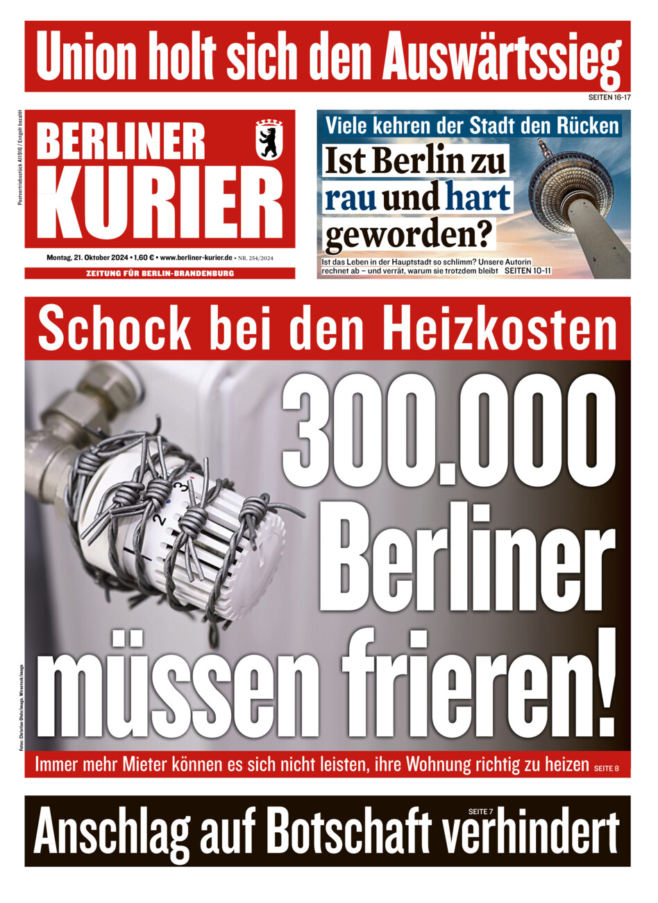 Berliner Kurier vom Montag, 21.10.2024