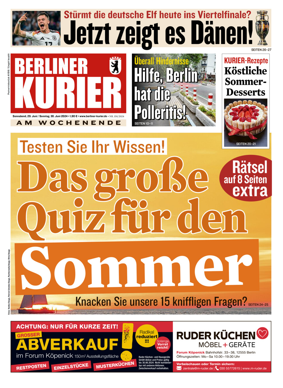 Berliner Kurier vom Samstag, 29.06.2024