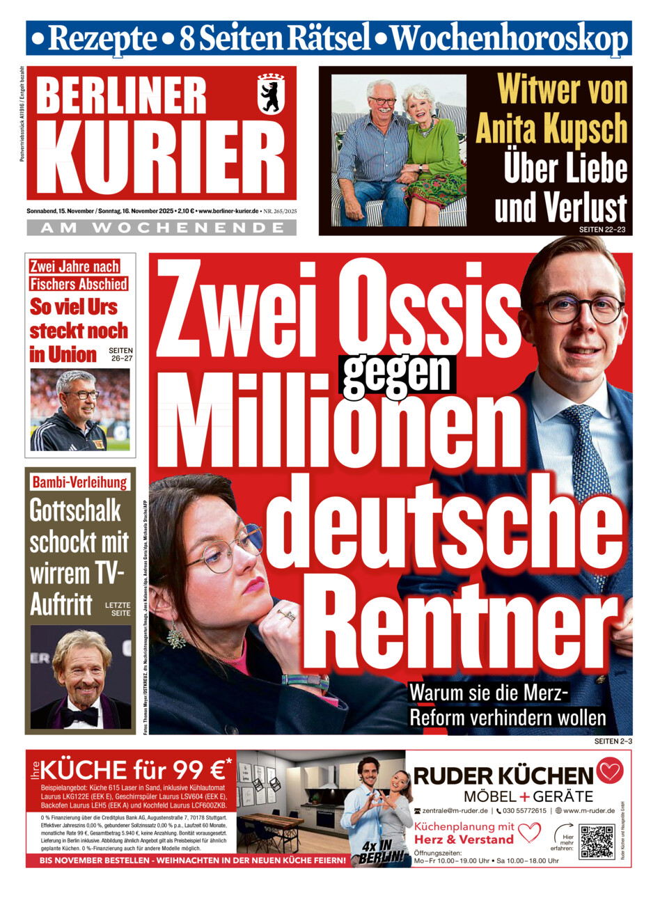 Berliner Kurier vom Samstag, 15.11.2025