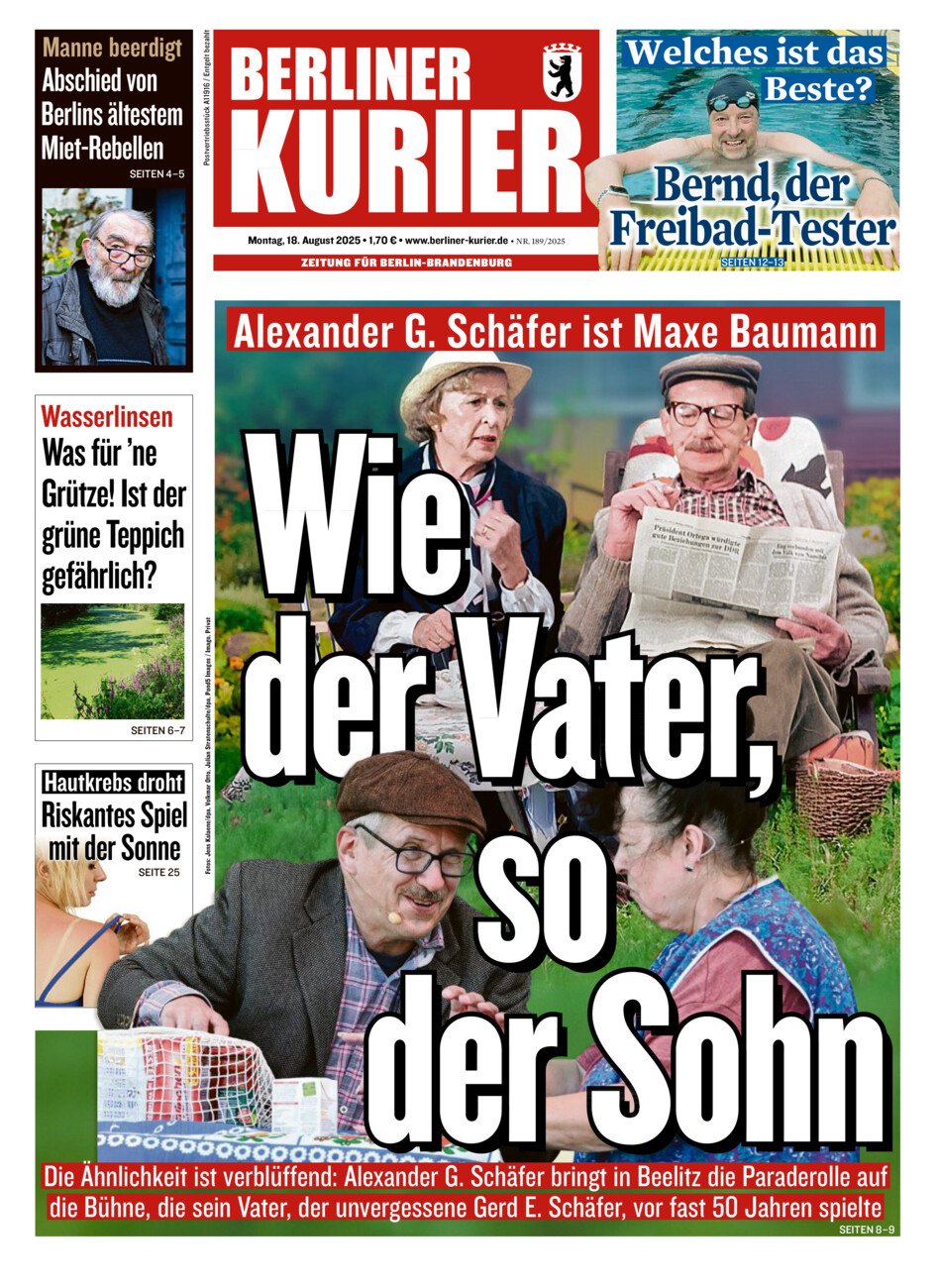 Berliner Kurier vom Montag, 18.08.2025