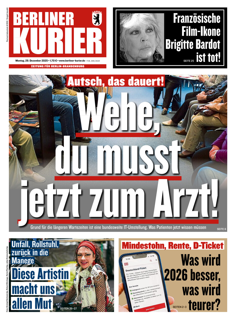 Berliner Kurier vom Montag, 29.12.2025