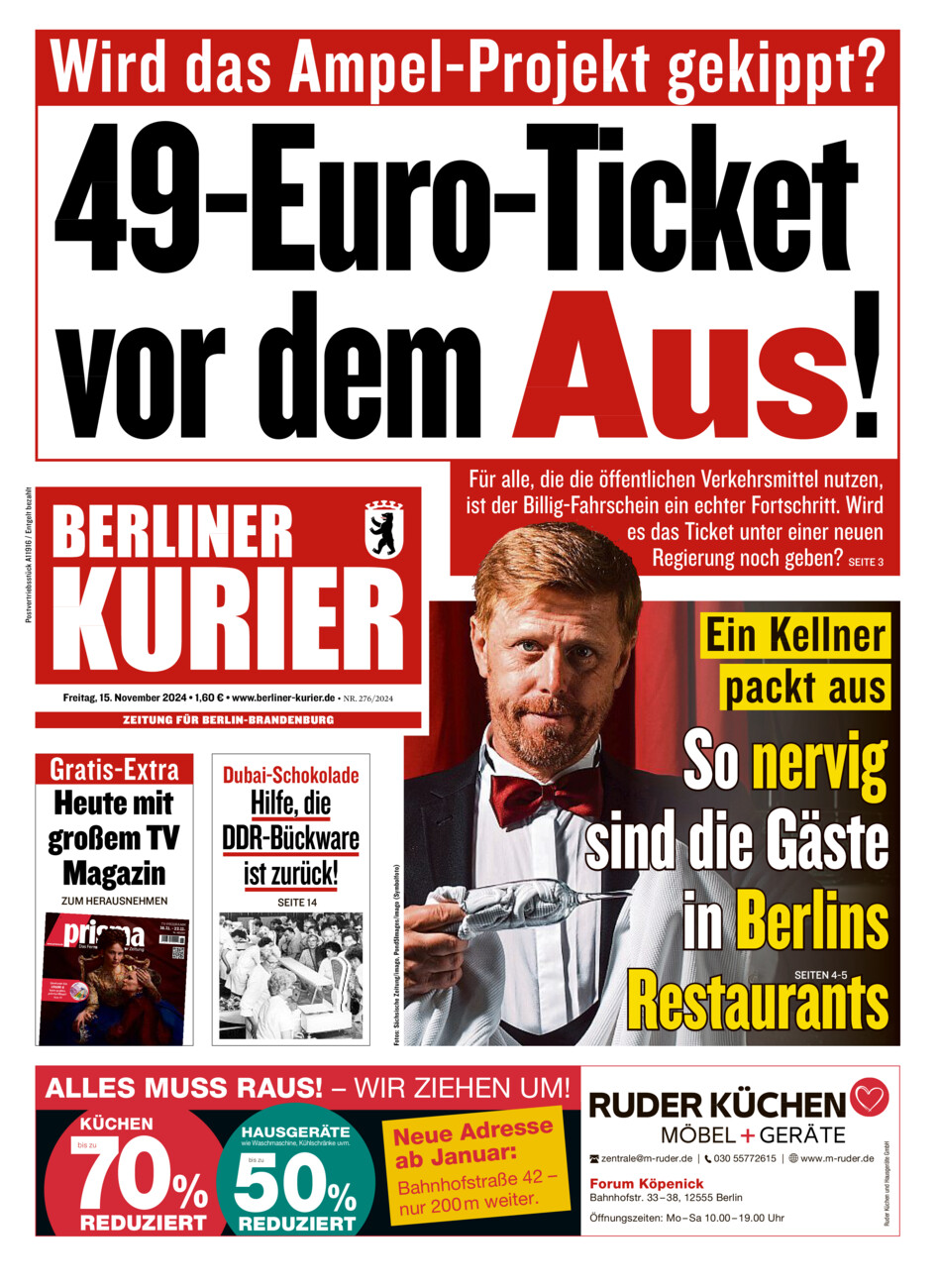 Berliner Kurier vom Freitag, 15.11.2024