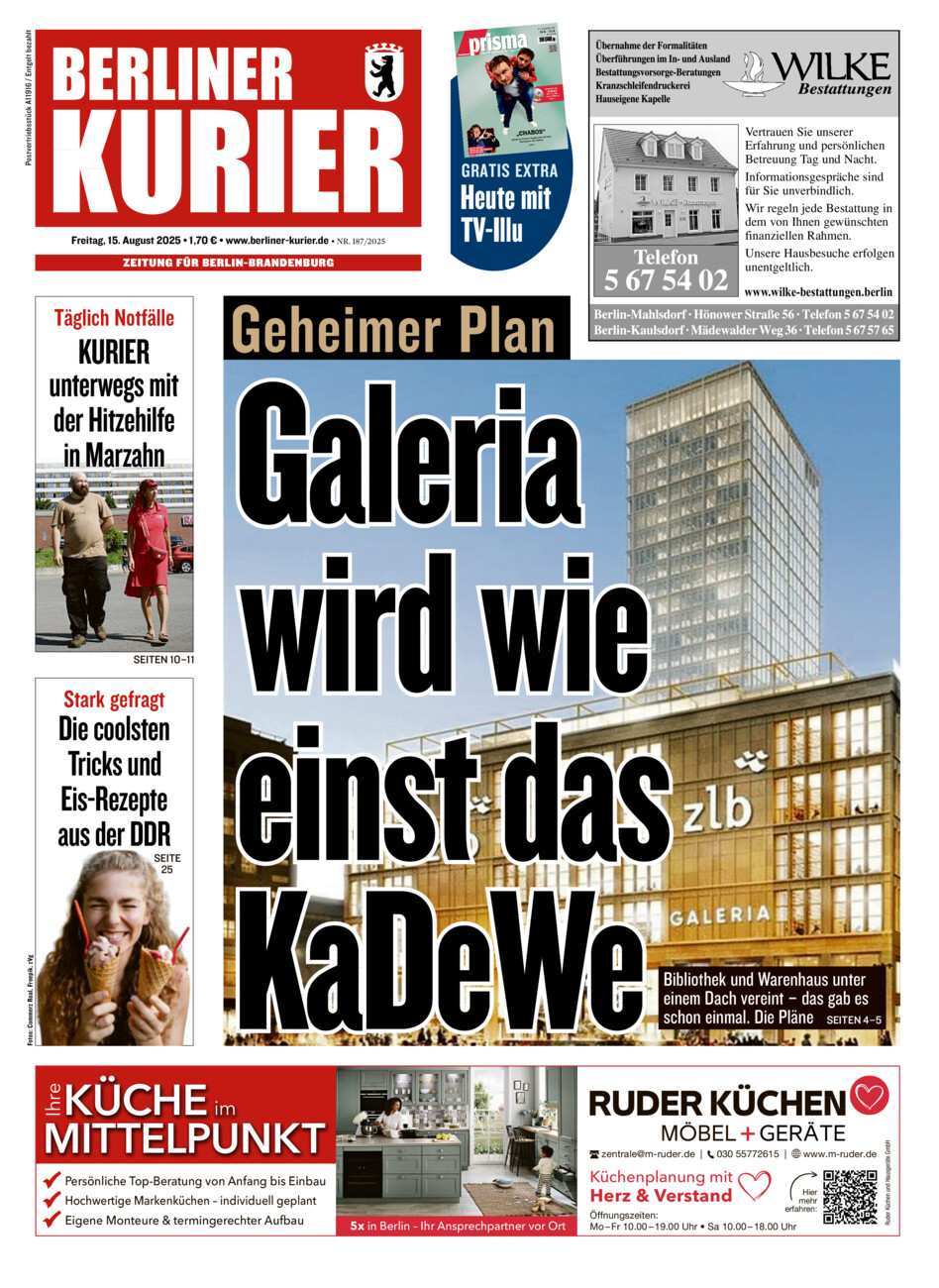 Berliner Kurier vom Freitag, 15.08.2025