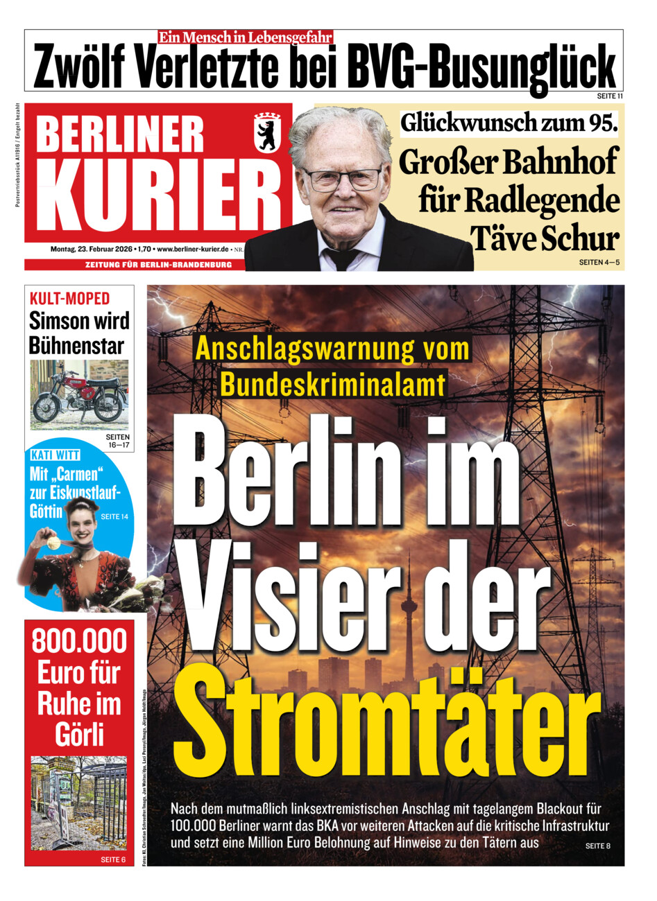 Berliner Kurier vom Montag, 23.02.2026
