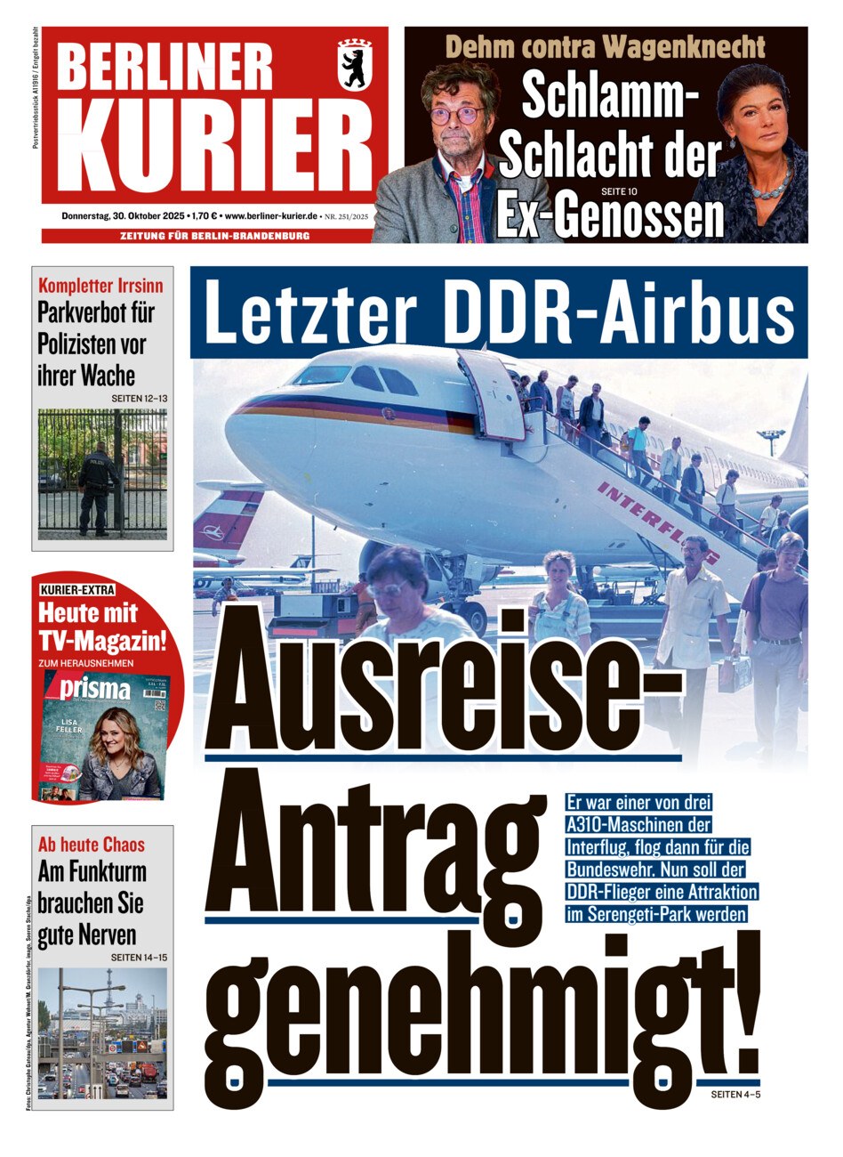 Berliner Kurier vom Donnerstag, 30.10.2025