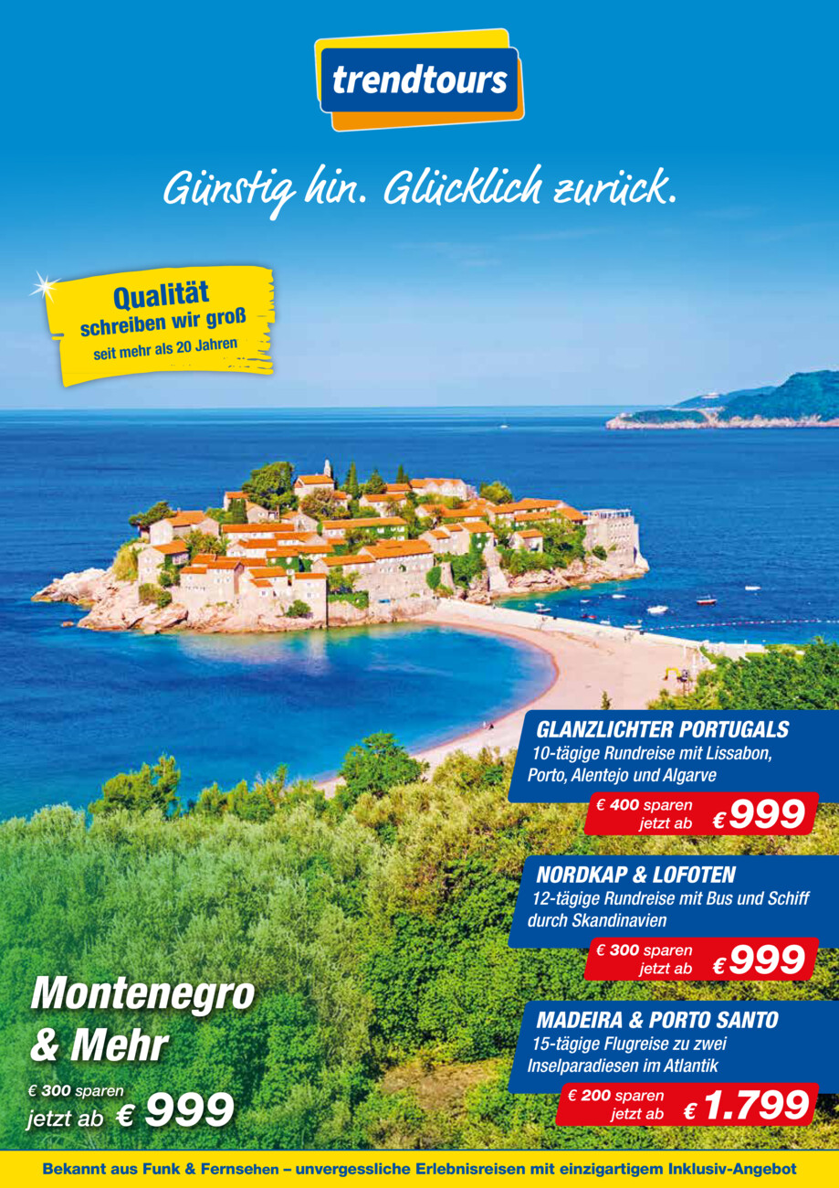 Trendtours vom Dienstag, 21.10.2025