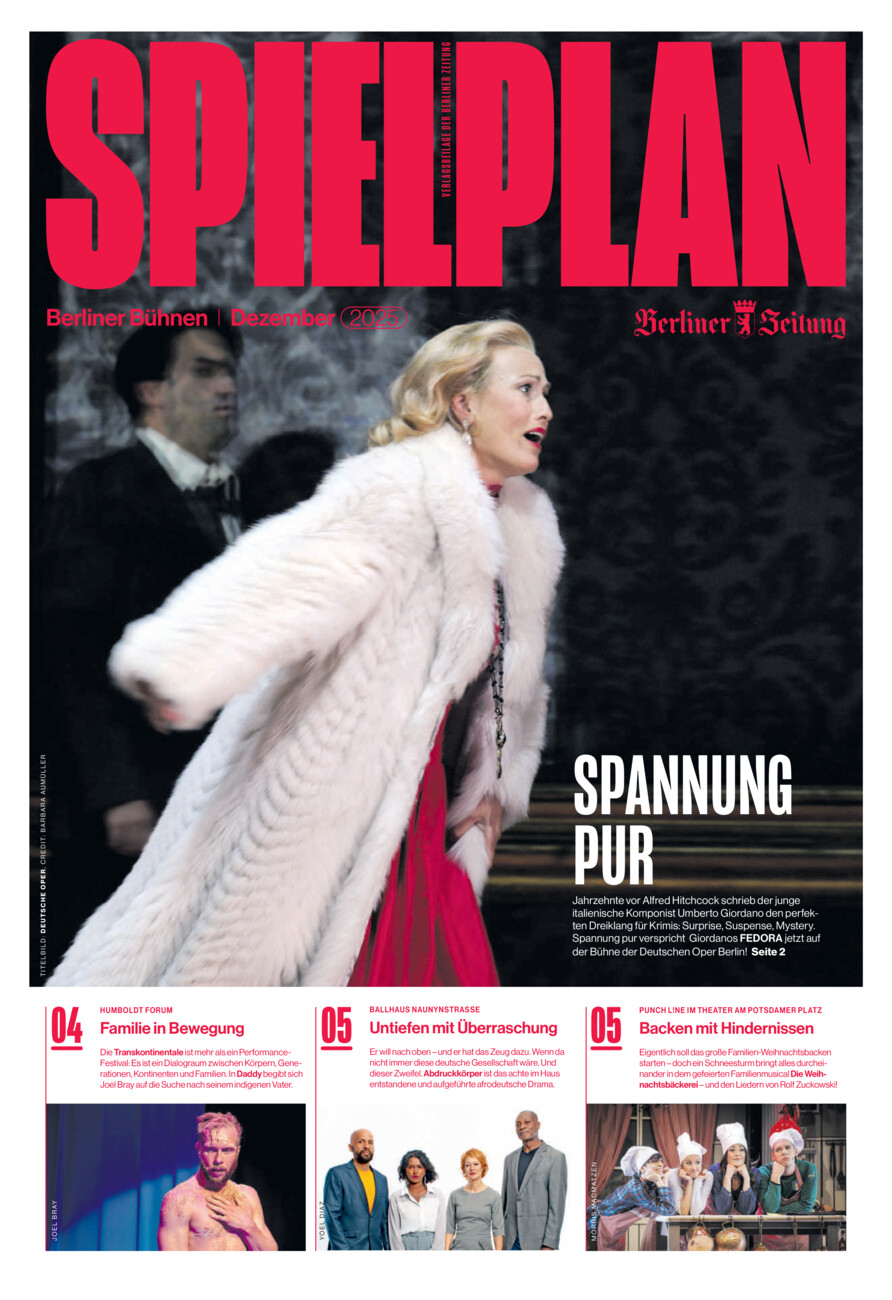 Theaterspielplan vom Dienstag, 25.11.2025