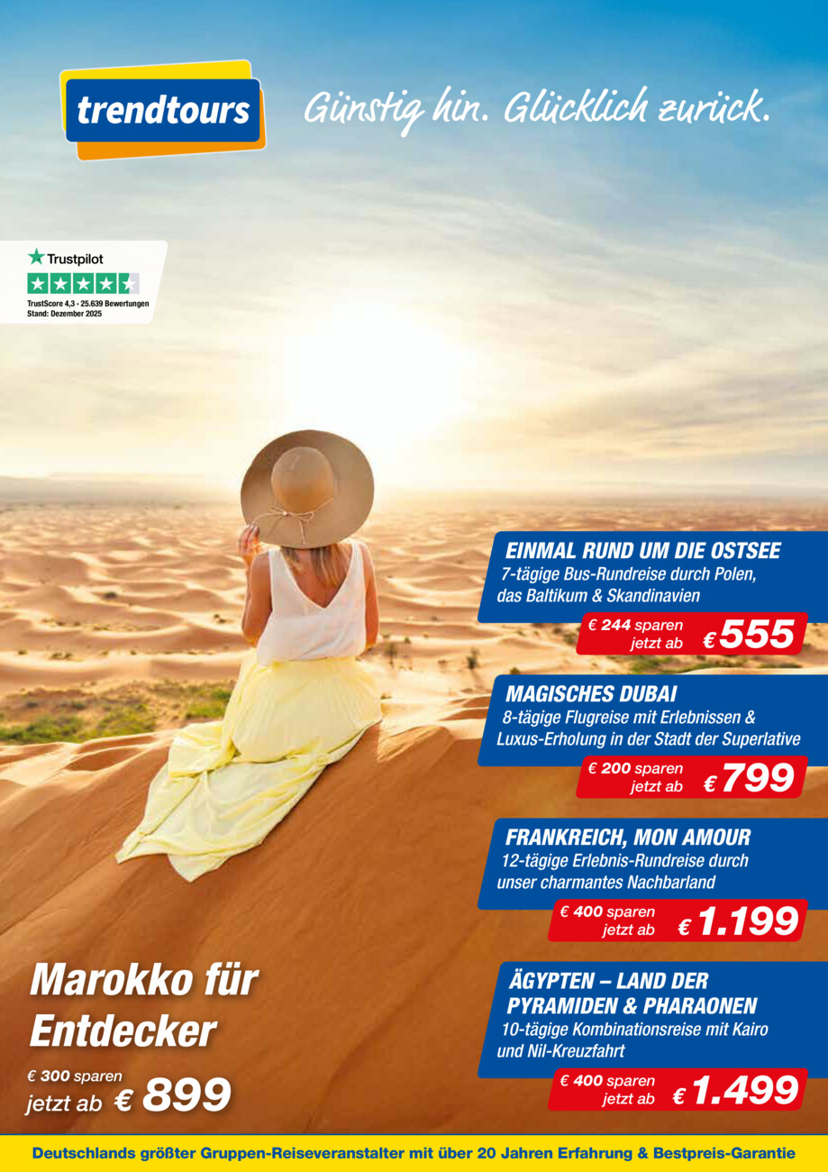 Trendtours vom Montag, 29.12.2025