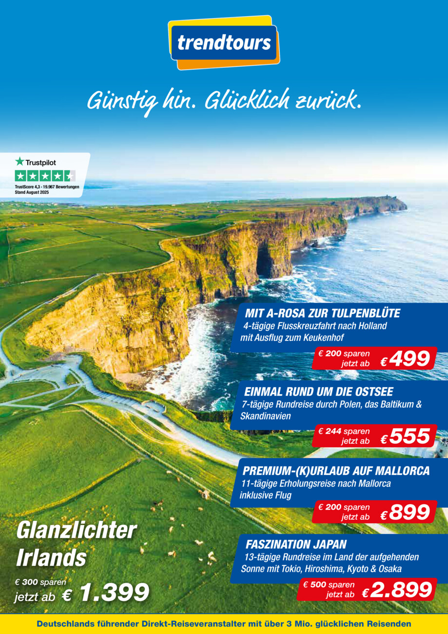Trendtours vom Montag, 11.08.2025