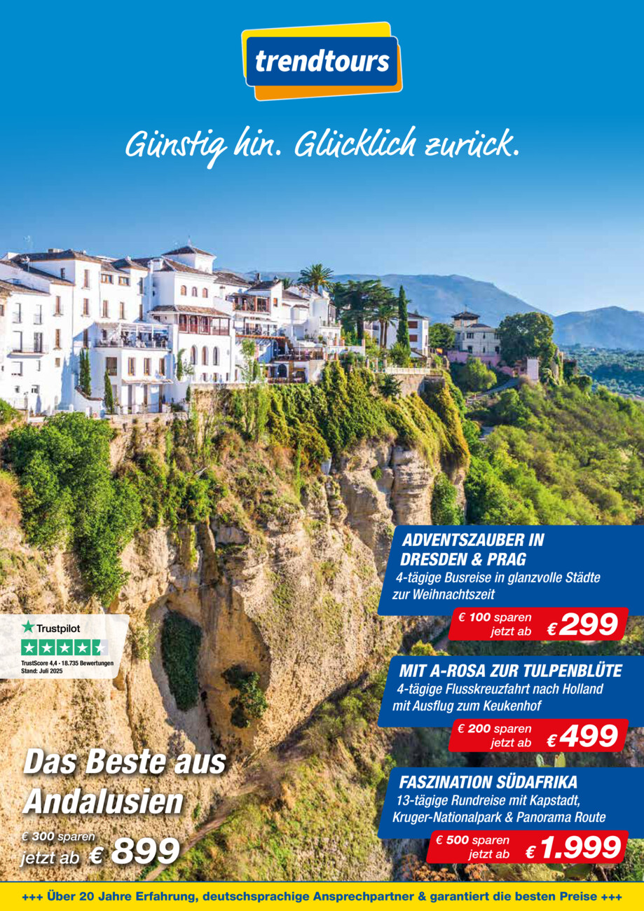 Trendtours vom Montag, 07.07.2025