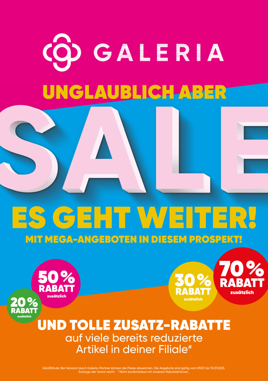 Galeria Karstadt Kaufhof vom Freitag, 04.07.2025