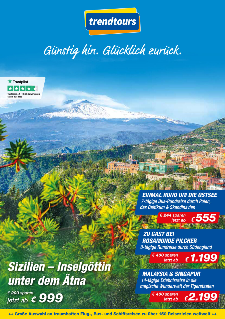 Trendtours vom Dienstag, 05.08.2025