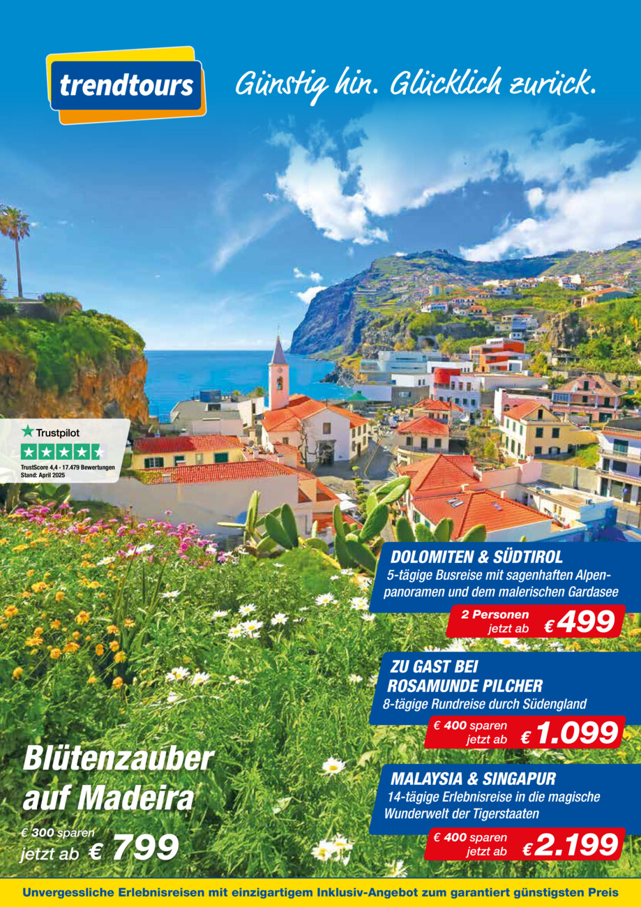 Trendtours vom Mittwoch, 23.04.2025