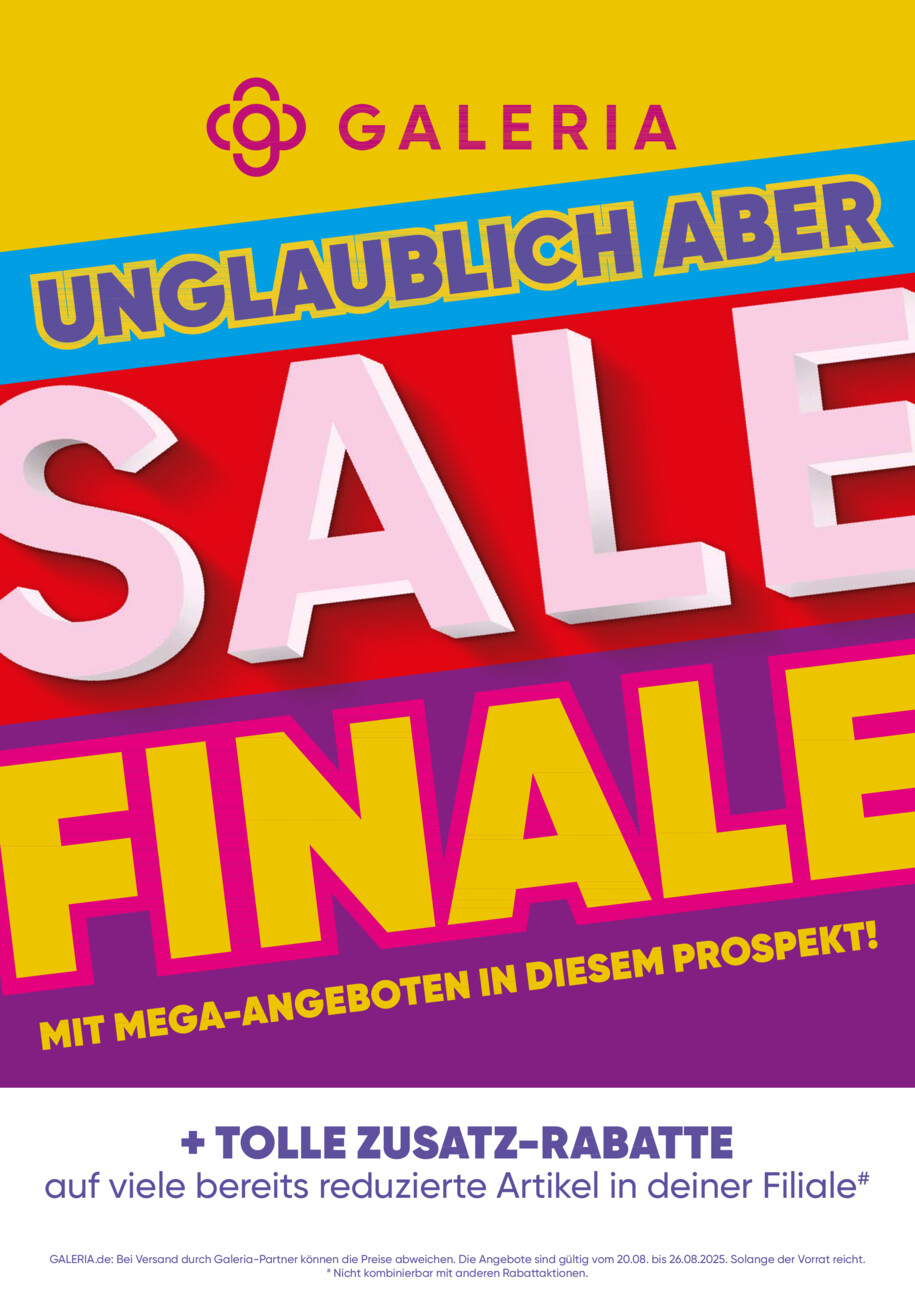 Galeria Karstadt Kaufhof vom Donnerstag, 14.08.2025