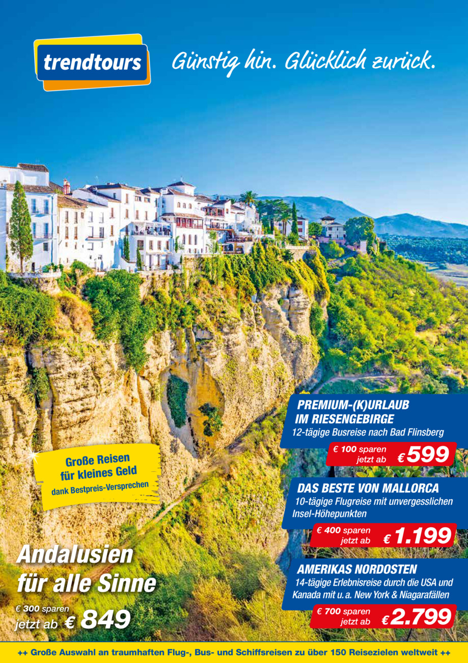 Trendtours vom Dienstag, 02.12.2025